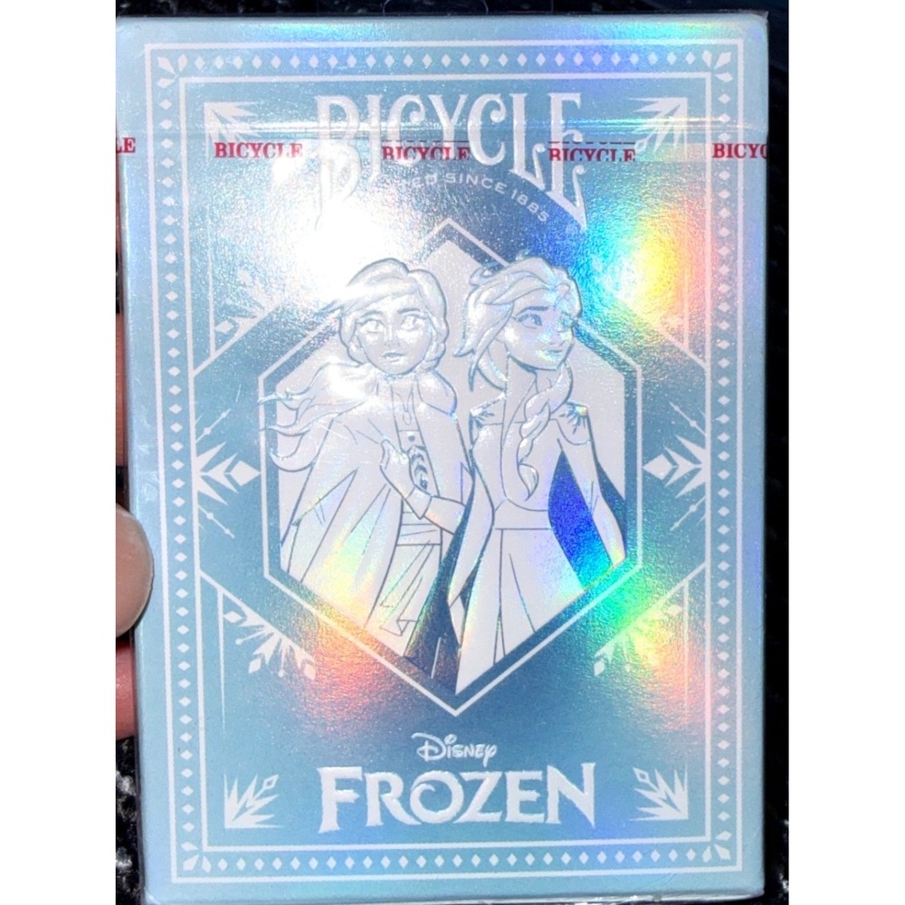 Bicycle Frozen Playing Cards Unisex OS Blue NEW Disney Elsa Anna Holographic